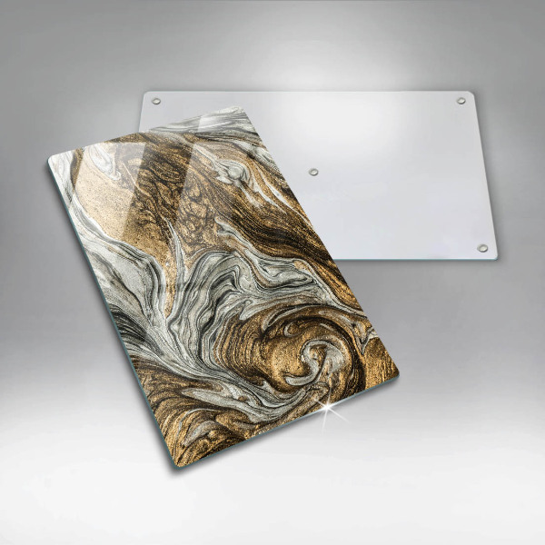 Placă din sticla protectie perete Abstracție bogată