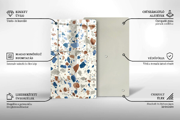 Placă din sticla protectie perete Gresie decorativa