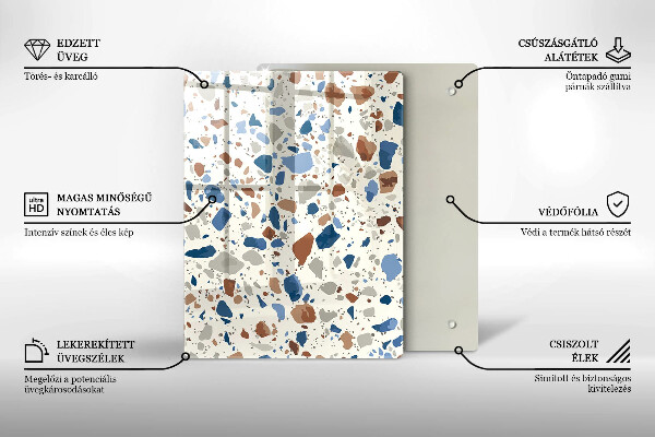 Placă din sticla protectie perete Gresie decorativa