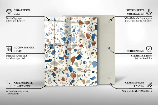 Placă din sticla protectie perete Gresie decorativa