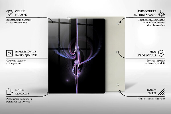 Placă din sticla protectie perete Abstracția modernă