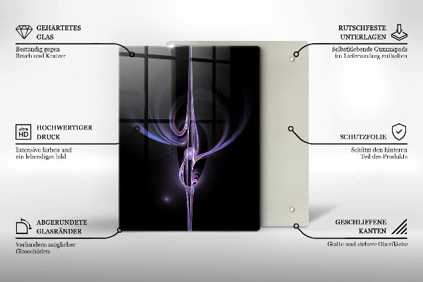 Placă din sticla protectie perete Abstracția modernă