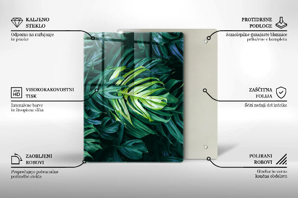 Placă din sticla protectie perete Frunze de monstera sălbatică