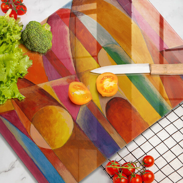 Placă din sticla protectie perete Abstracție colorată