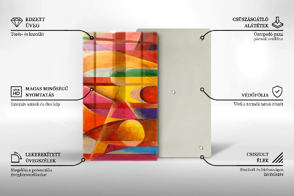 Placă din sticla protectie perete Abstracție colorată