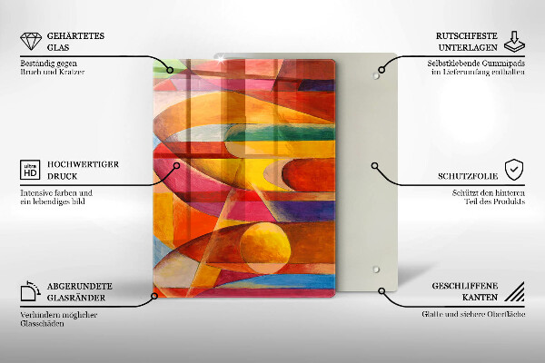 Placă din sticla protectie perete Abstracție colorată