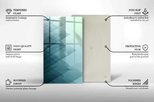 Placă din sticla protectie perete Munți abstracti