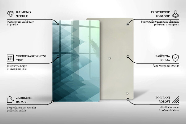 Placă din sticla protectie perete Munți abstracti