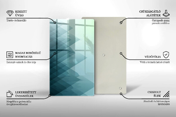 Placă din sticla protectie perete Munți abstracti