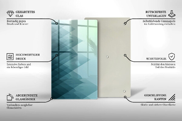 Placă din sticla protectie perete Munți abstracti