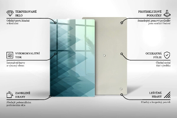 Placă din sticla protectie perete Munți abstracti