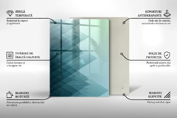 Placă din sticla protectie perete Munți abstracti