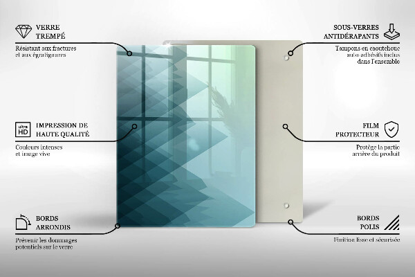 Placă din sticla protectie perete Munți abstracti