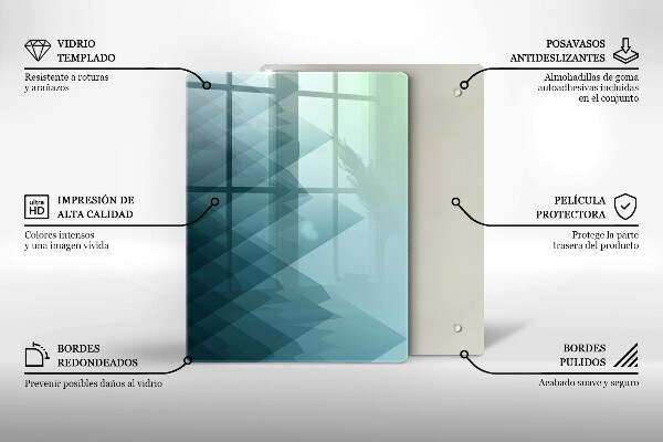 Placă din sticla protectie perete Munți abstracti