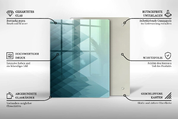 Placă din sticla protectie perete Munți abstracti