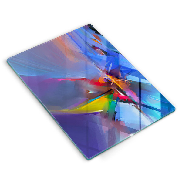 Placă din sticla protectie perete Abstracție pictată