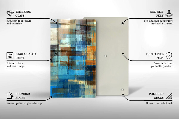 Placă din sticla protectie perete Fundal pictat