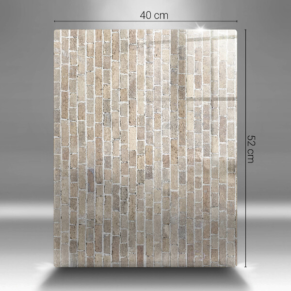 Placă din sticla protectie perete Zid strălucitor de cărămidă