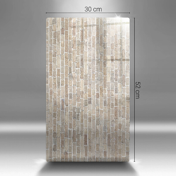 Placă din sticla protectie perete Zid strălucitor de cărămidă