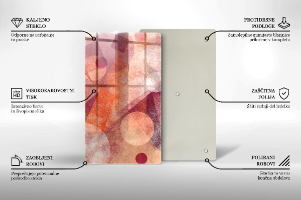 Placă din sticla protectie perete Artă abstractă