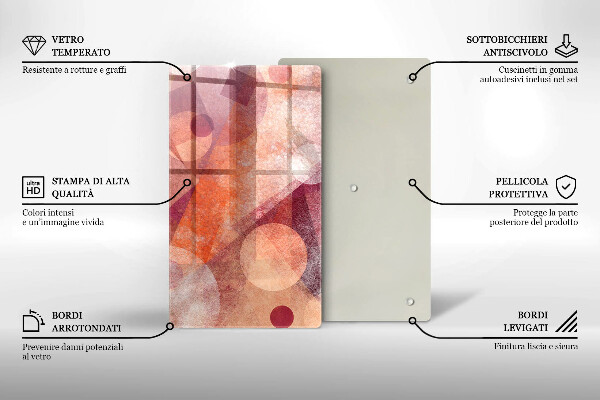 Placă din sticla protectie perete Artă abstractă