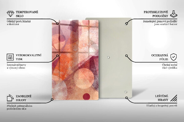 Placă din sticla protectie perete Artă abstractă