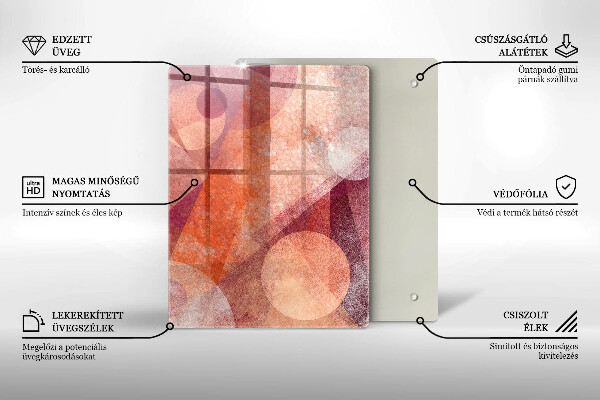 Placă din sticla protectie perete Artă abstractă