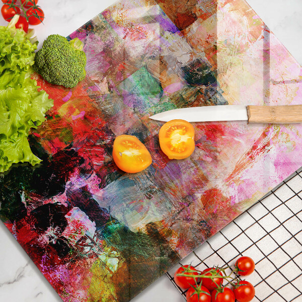 Placă din sticla protectie perete Abstracția vopselei