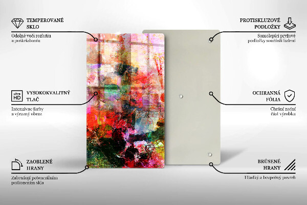 Placă din sticla protectie perete Abstracția vopselei