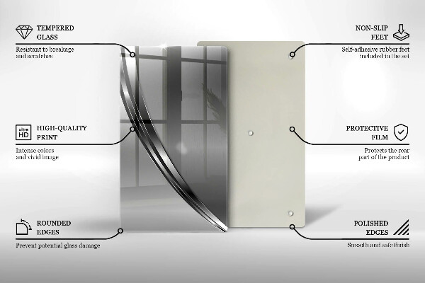 Placă din sticla protectie perete Abstracția metalului