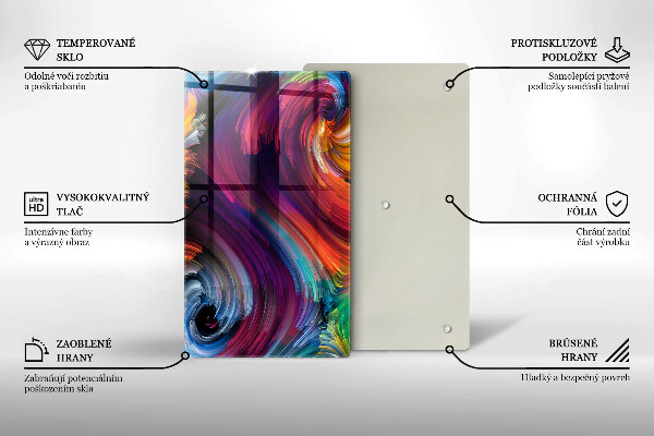 Placă din sticla protectie perete Evidențieri colorate