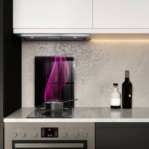 Placă din sticla protectie perete Abstracție roz