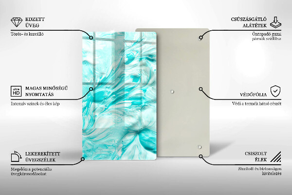 Placă din sticla protectie perete Vopsele de abstractie