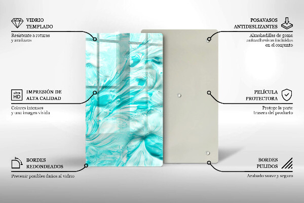 Placă din sticla protectie perete Vopsele de abstractie