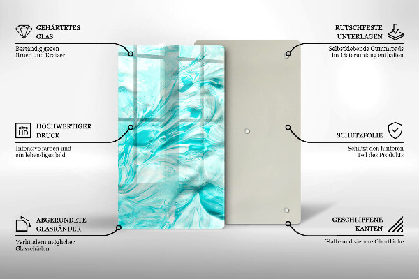 Placă din sticla protectie perete Vopsele de abstractie