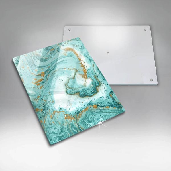 Placă din sticla protectie perete Abstracția albastră