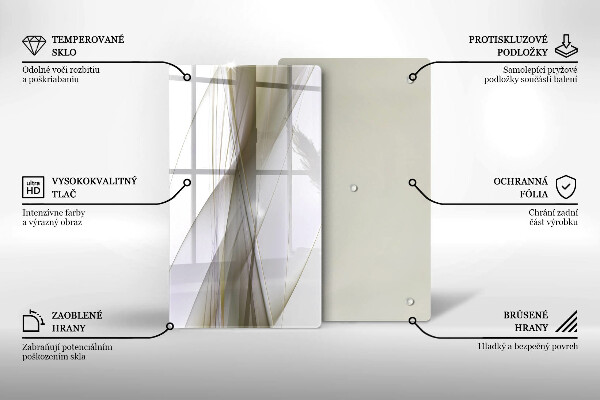 Placă din sticla protectie perete Design cu linii abstracte