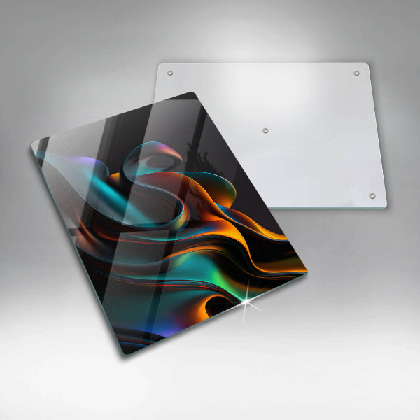 Placă din sticla protectie perete Abstracție colorată