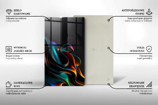 Placă din sticla protectie perete Abstracție colorată