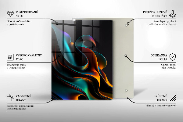 Placă din sticla protectie perete Abstracție colorată