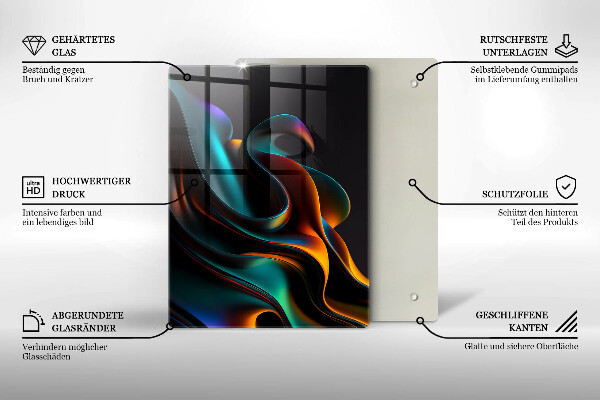 Placă din sticla protectie perete Abstracție colorată