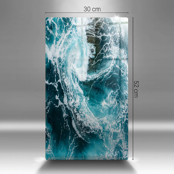 Placă din sticla protectie perete Valuri spumoase de apă