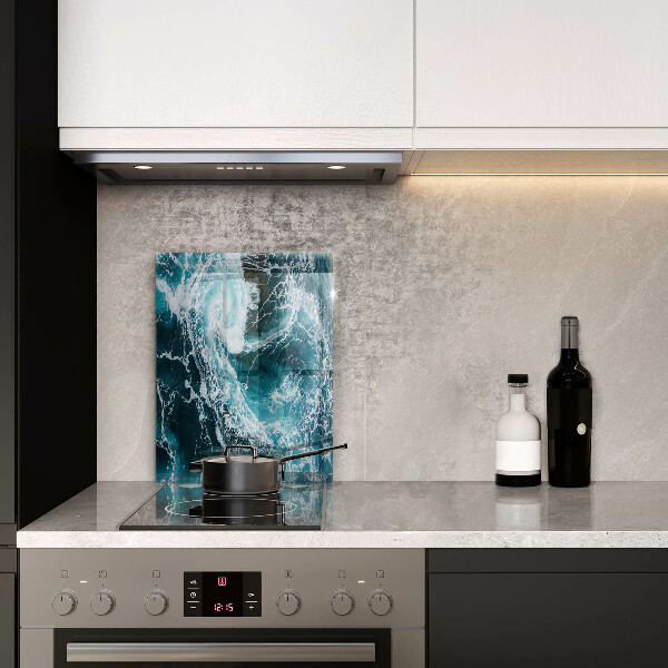 Placă din sticla protectie perete Valuri spumoase de apă