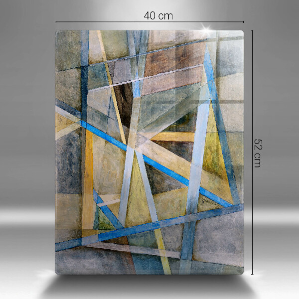 Placă din sticla protectie perete Abstracția liniilor pictate