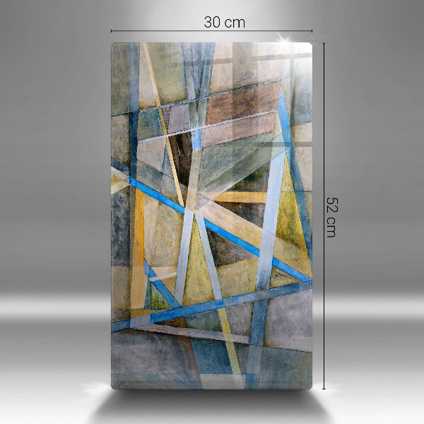 Placă din sticla protectie perete Abstracția liniilor pictate