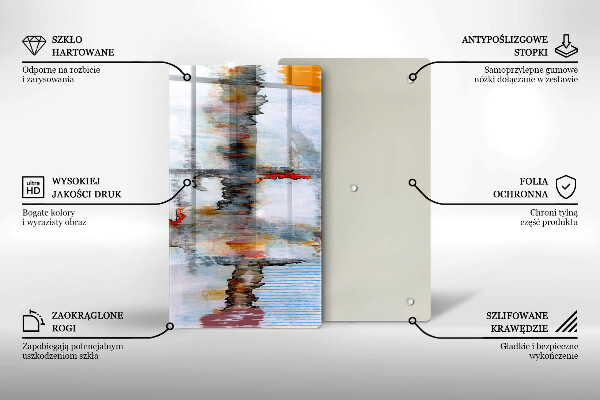 Placă din sticla protectie perete Vopsele de abstractie