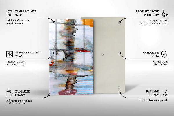 Placă din sticla protectie perete Vopsele de abstractie