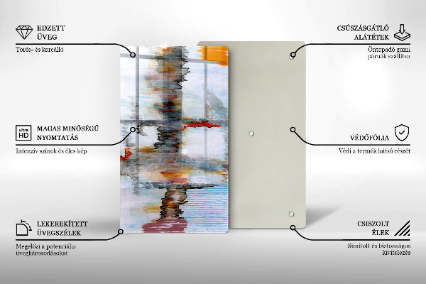 Placă din sticla protectie perete Vopsele de abstractie