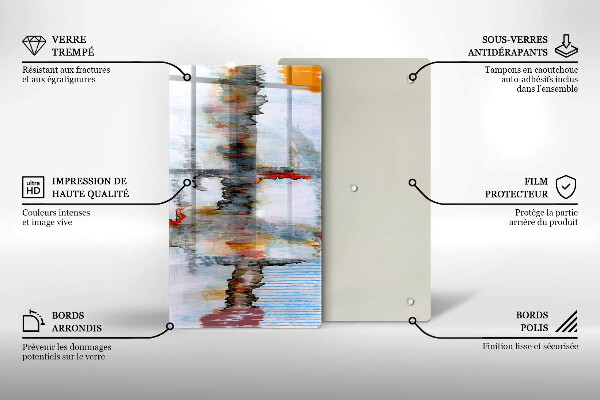 Placă din sticla protectie perete Vopsele de abstractie
