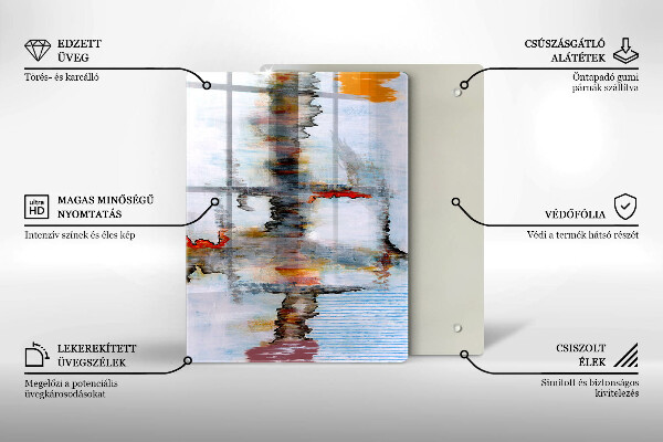 Placă din sticla protectie perete Vopsele de abstractie